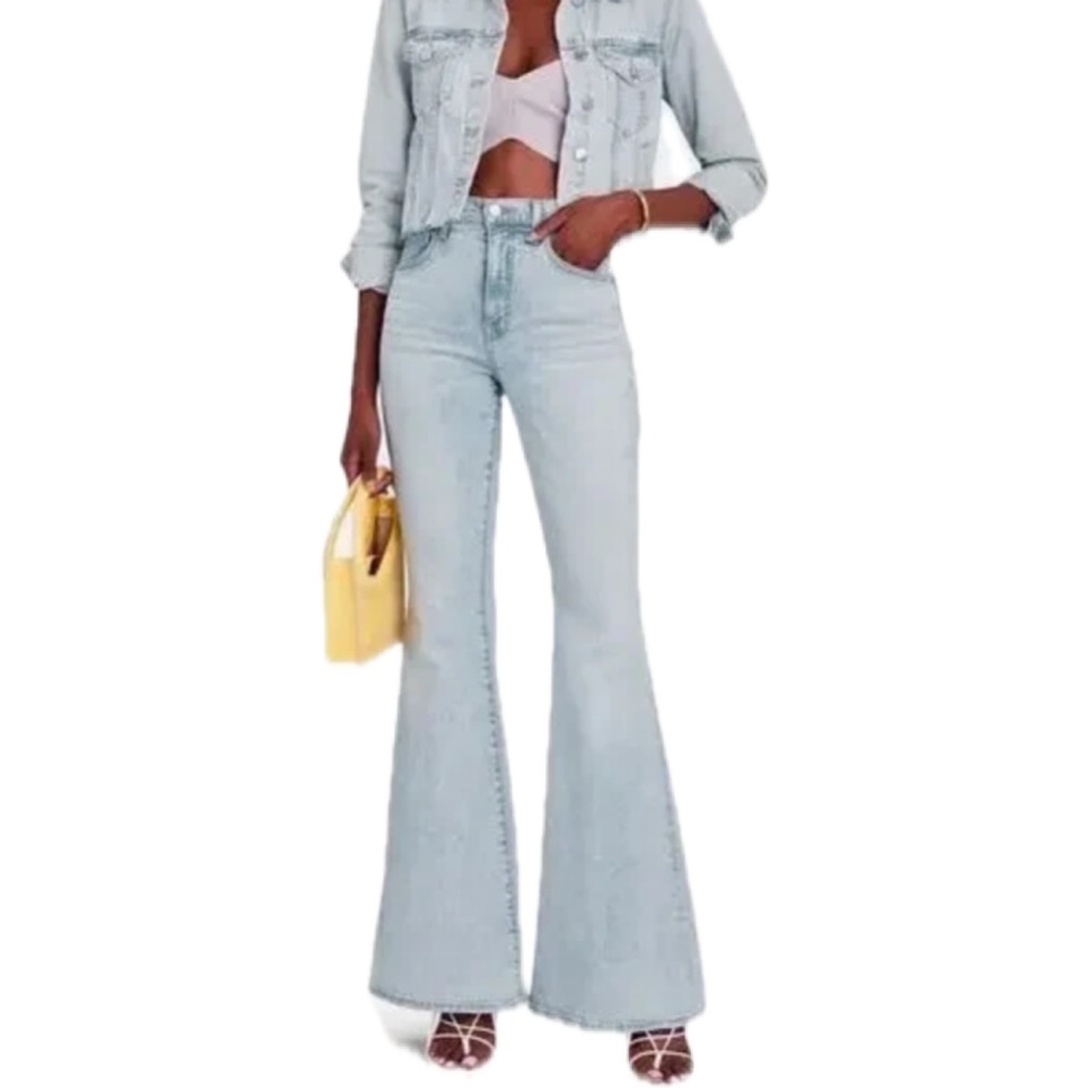 Veronica Beard Sheridan Exaggerated Flare Jeans High Rise Stretch Chic Size 26